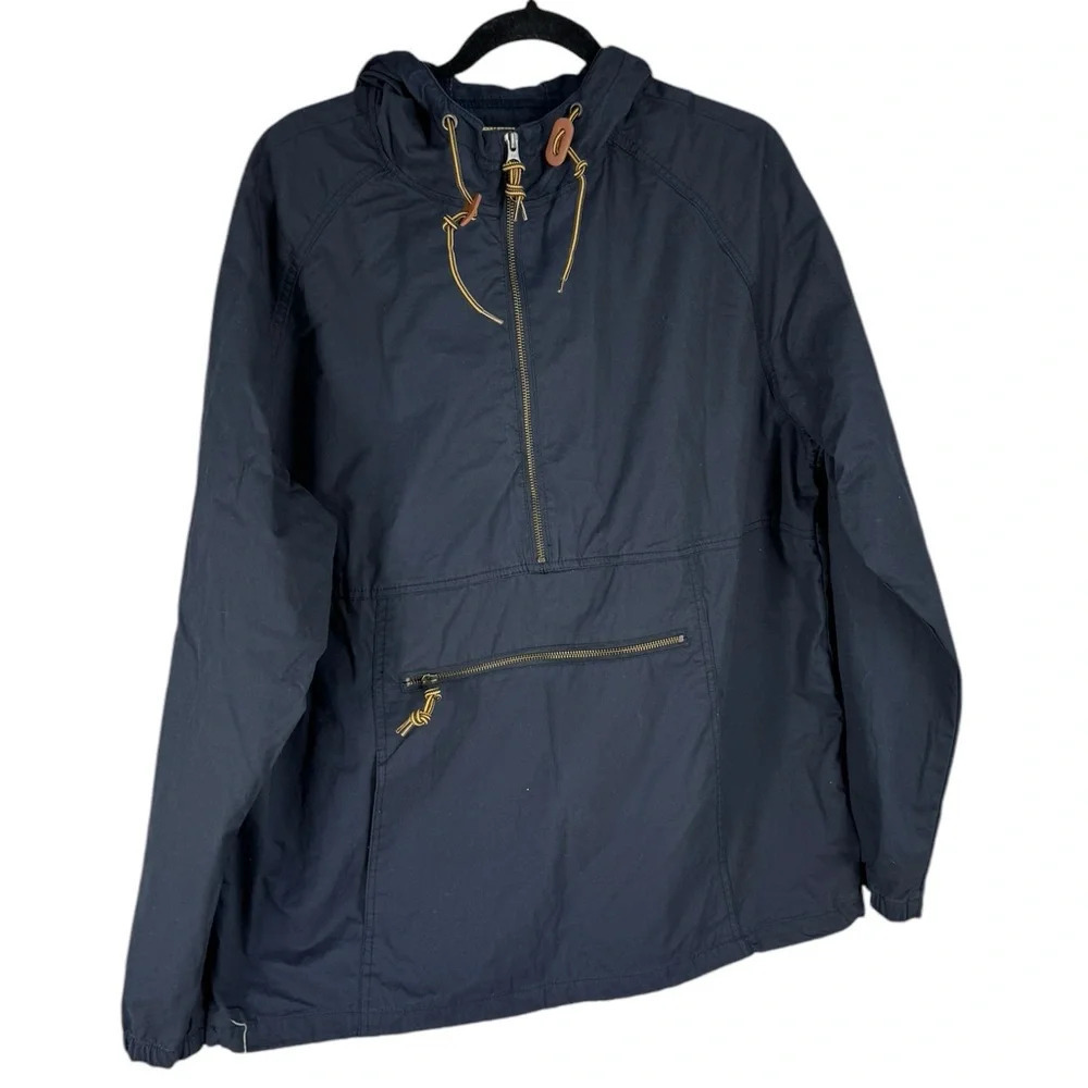 The Vermont Country Store Orton navy pullover hooded jacket M